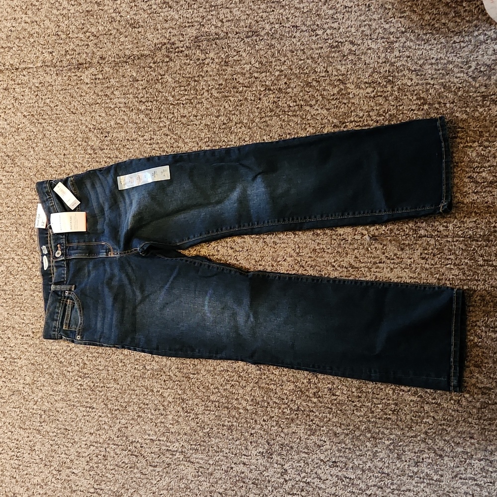NWT Old Navy Boot-Cut Husky Jeans Size 12 Color Darkwash Navy Blue